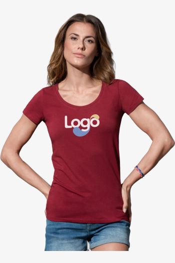Image produit Claire crew neck Tee shirt donna cotone elastico st9700