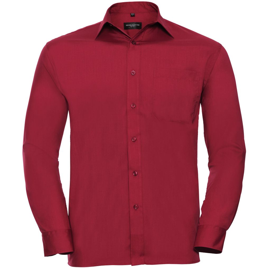 Image produit Men’s long sleeve classic polycotton poplin shirt r-934m-0