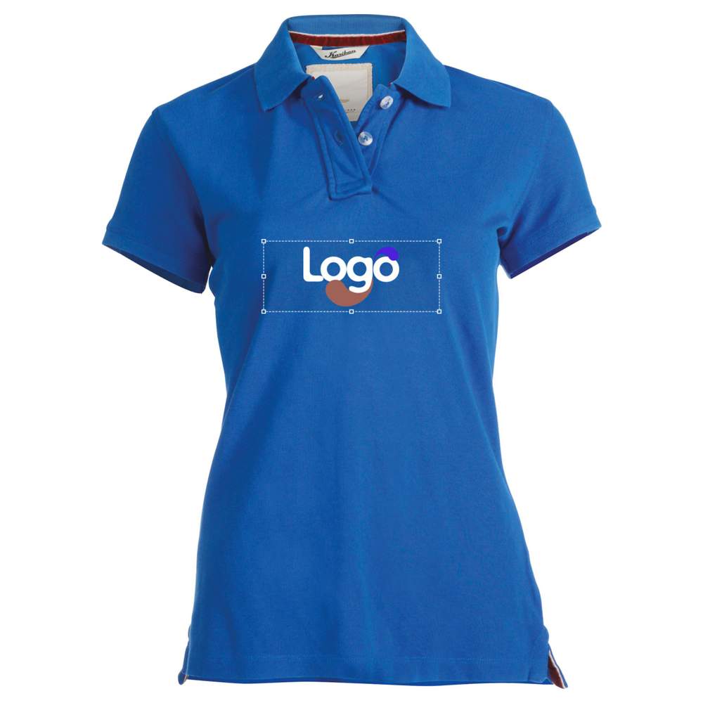 Polo maniche corte donna kv2201 personalizzato - Vintage blue