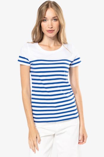 Image produit Camiseta marinera cuello redondo bio mujer k3034