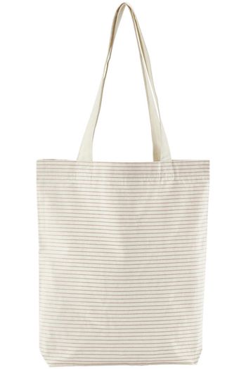 Gestreifter Tote Bag aus Bio-Baumwolle w251 - Red stripe
