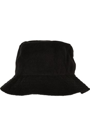 Frottee bucket hat Bob zomer katoen 5003fb - Black
