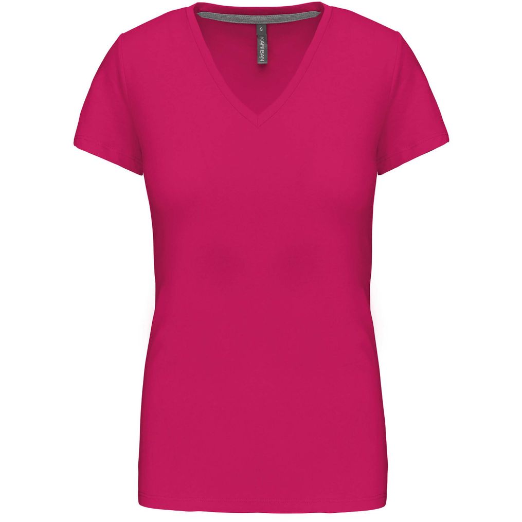 Image produit Camiseta de manga corta con escote en v para mujer k381