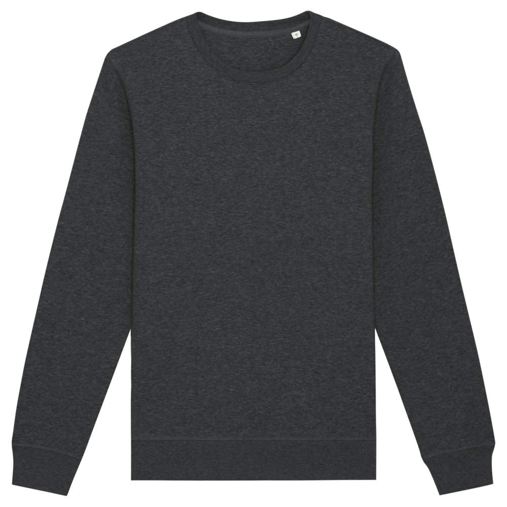Koszulka z rękawami z tkaniny bawełnianej i poliestru stsu868 personalizowana - Dark heather grey