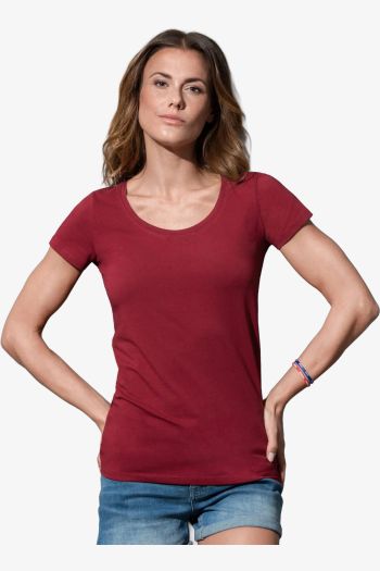 Image produit Claire crew neck Tee shirt kvinde bomuld elastisk st9700