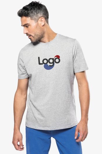 Image produit Camiseta de colar redondo com mangas curtas unissexo k3036