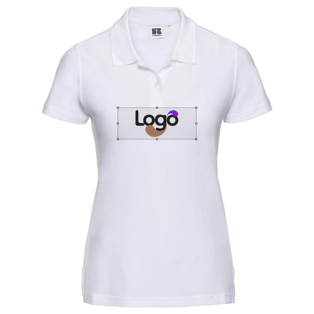 Camisa polo piqué mulher workwear personalização r-577f-0 - White