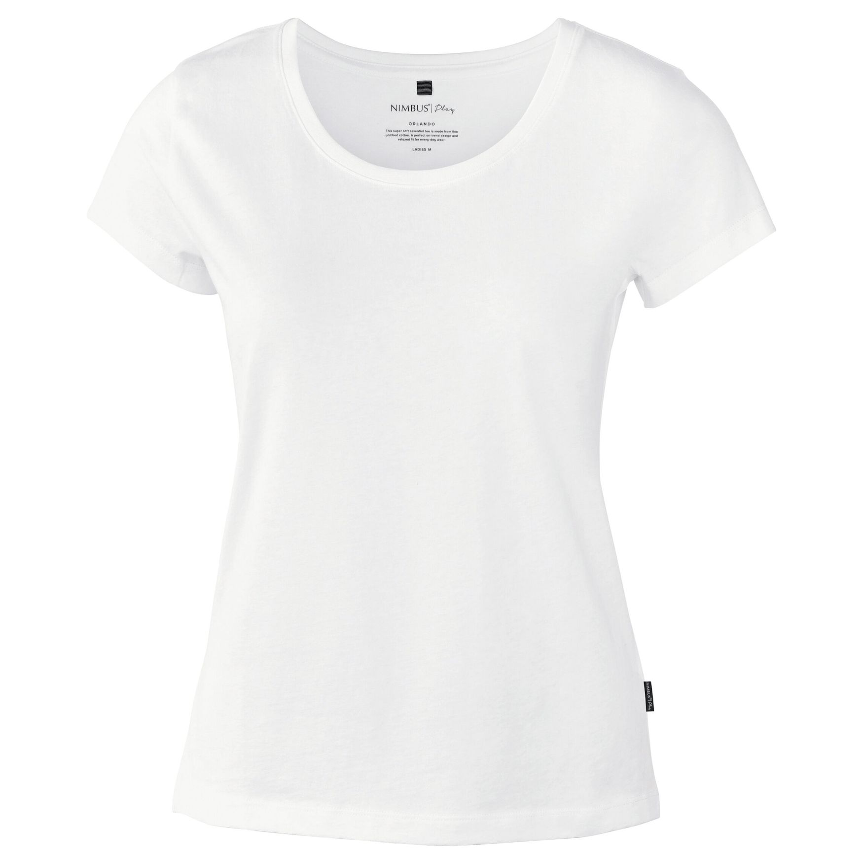Orlando kvinders Tee shirt basisk coton personalisering orla-l - White