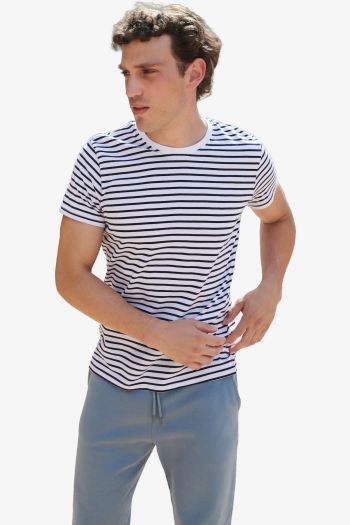 Image produit Unisex striped tee-shirt sf202