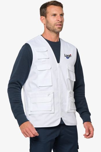Image produit Chaqueta de poliéster y algodón con múltiples bolsillos forrada wk609