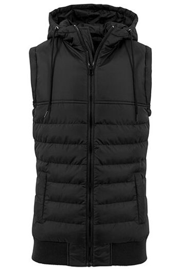 Bubble vest Bodywarmer nylon polyester by046 - Black / Black