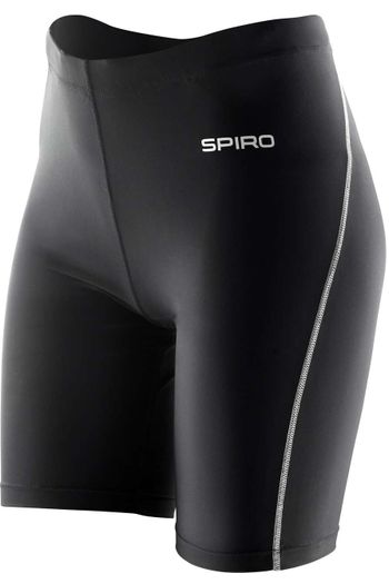 Shorts dames kort uitrekbaar polyamide spandex s250f - Black