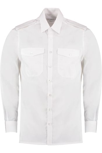 Pilot shirt ls skjorta kk134 - White