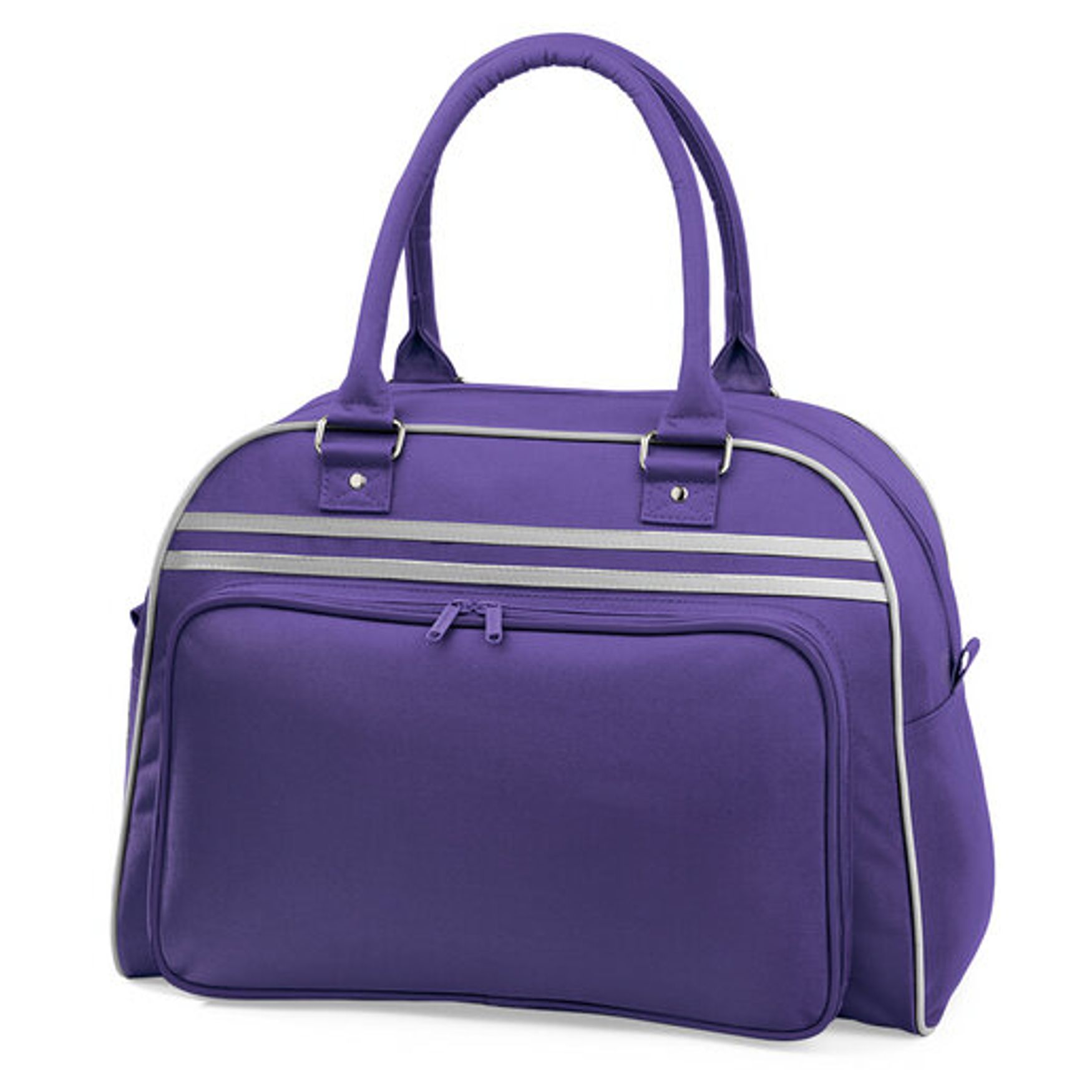 Retro bowling bag Polyester travel bag bg75 customizable - Purple light grey