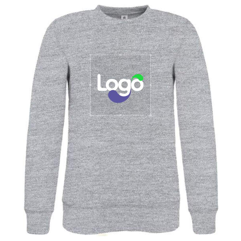 Set-in Damen Sweatshirt Baumwolle Polyester ww606 personalisierung - Heather grey