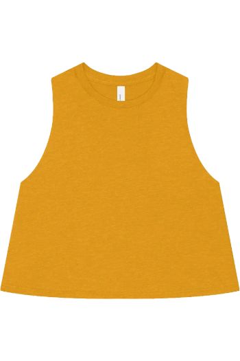 Kvinnors racerback kort tanktop 6682 - Heather mustard
