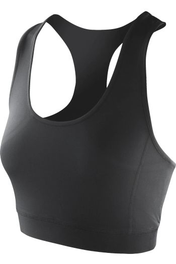 Softex crop top krótki top na ramiączkach s282f - Black