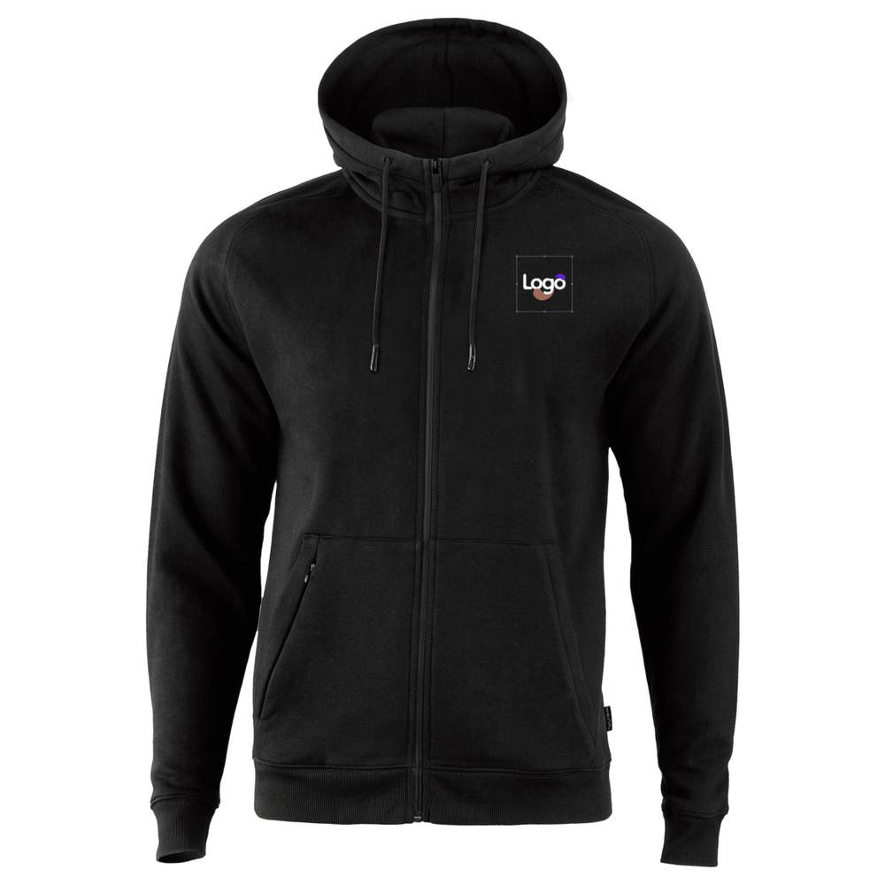 NIMBUS PLAY Lenox men Felpa con cerniera e cappuccio personalizzabile con il vostro visivo leno-m - Black