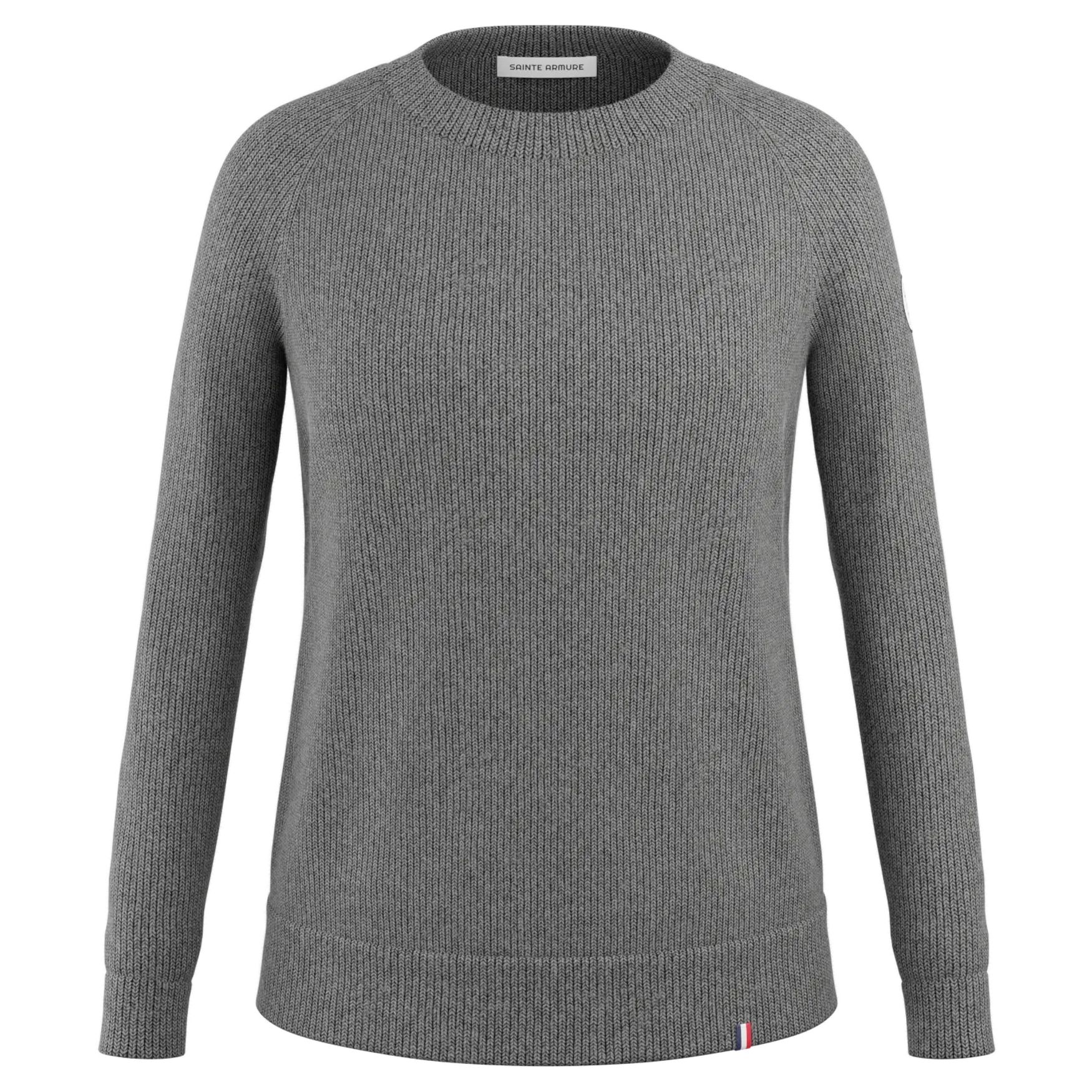 Pull Marie Laine Mérinos 502 - Gris ivoire chiné
