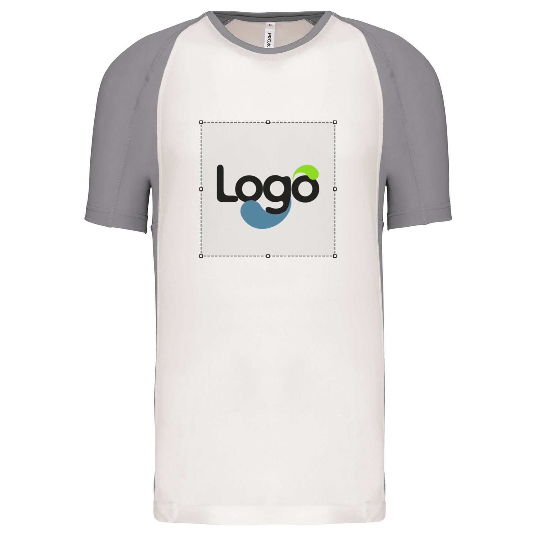 Sport tee Koszulka sportowa z poliestru pa467 personalizacja - White fine grey