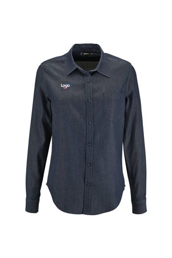 Barry donne Chemise in cotone 02101 - Denim brut
