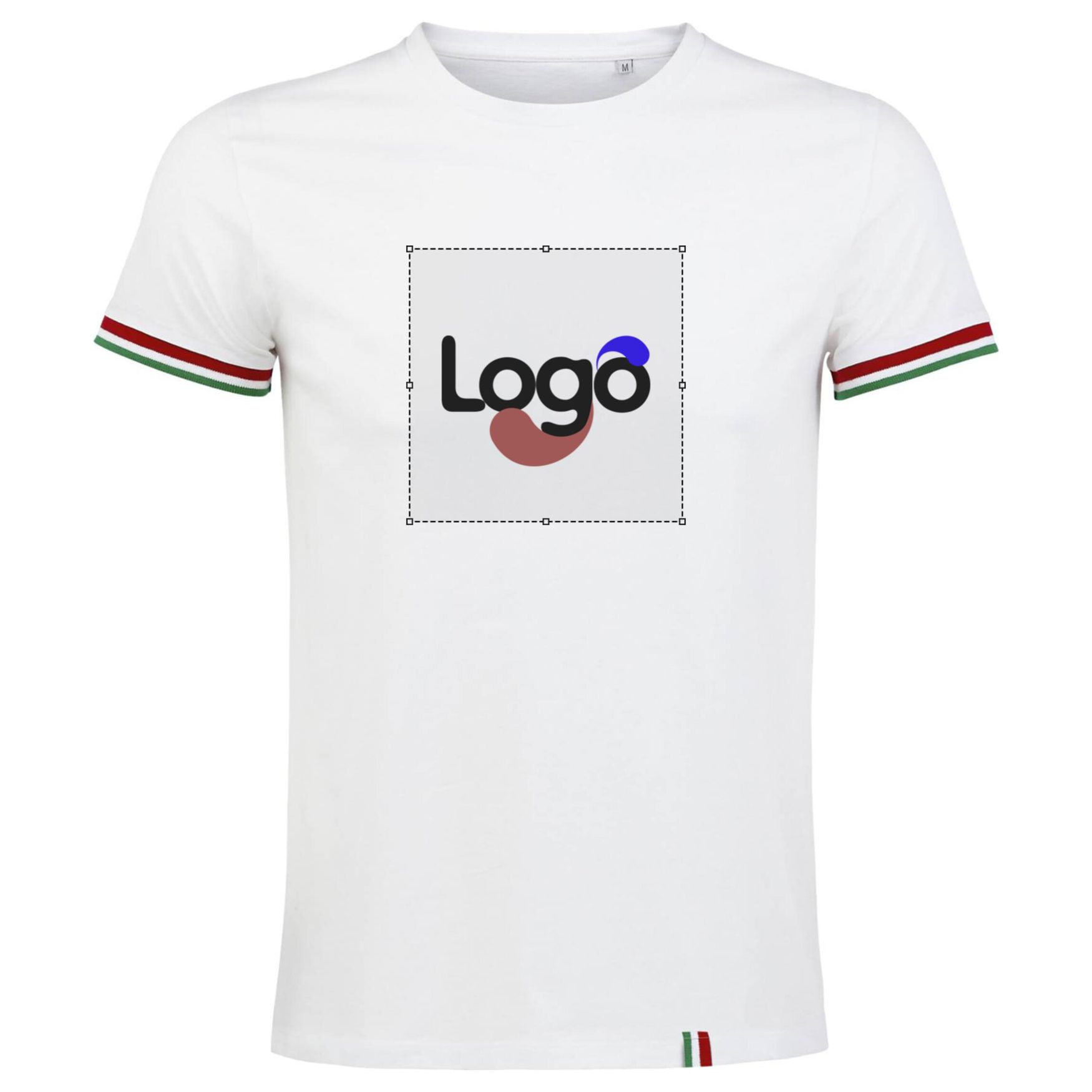 Rainbow Men tee-shirt med korte ærmer SOL'S 03108 tilpasningsbar - Blanc vert prairie