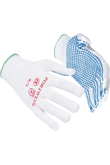 Nylon Polka Dot Handschuh a110 - Blue / White
