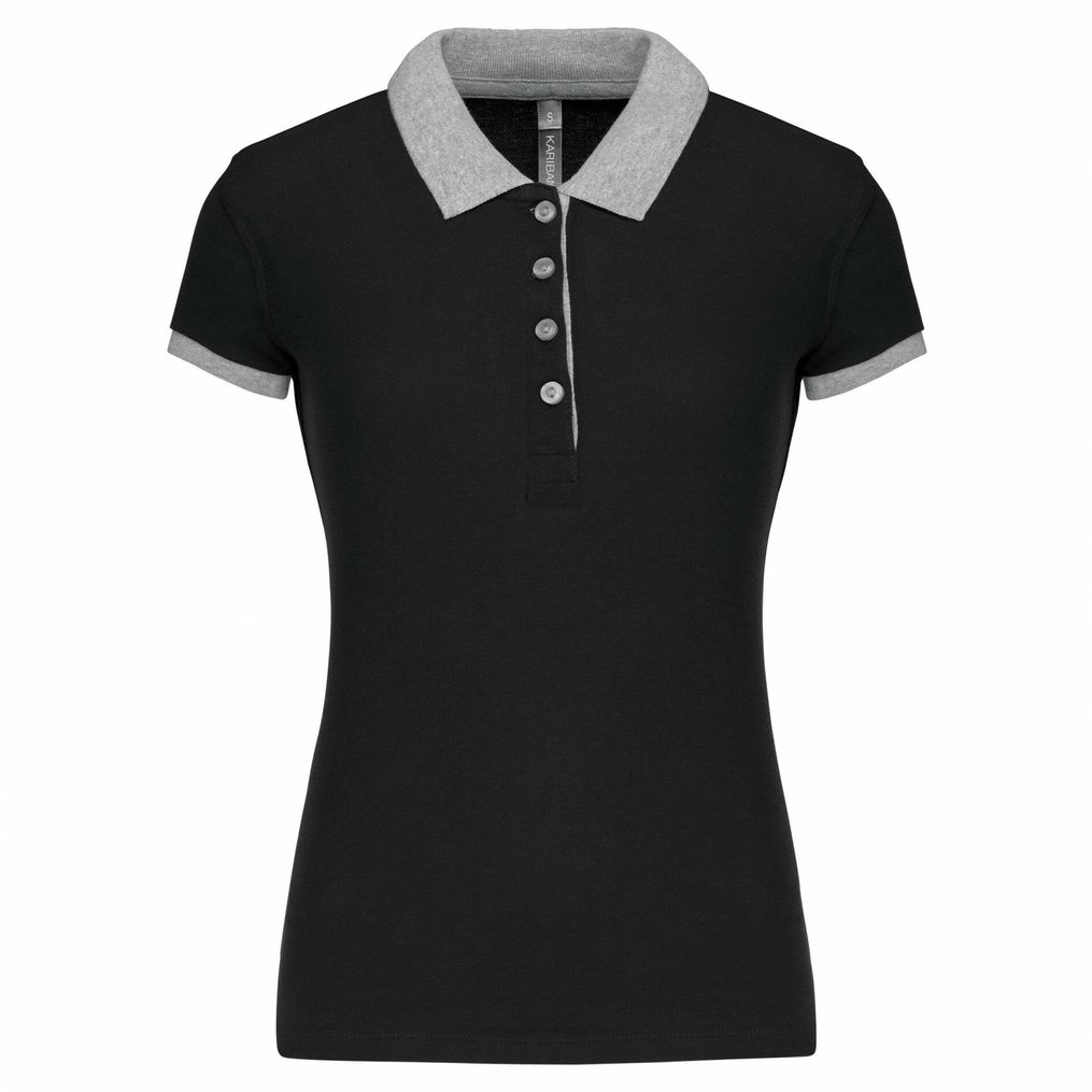 Image produit Polo a maglia jacquard bicolore donna k259