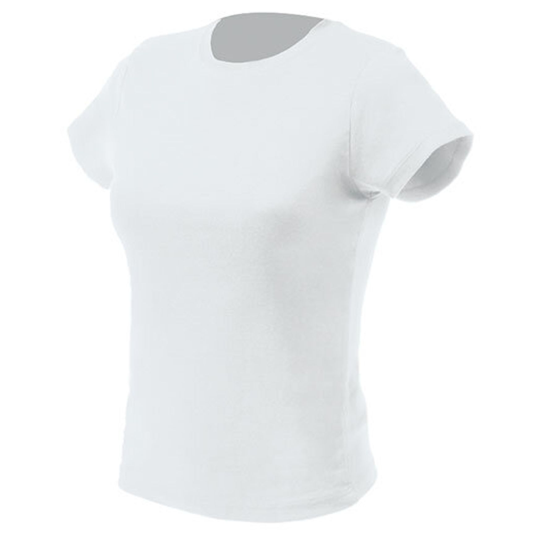 Maglietta a maniche corte da donna Tee shirt in cotone attillato k22-woman - White
