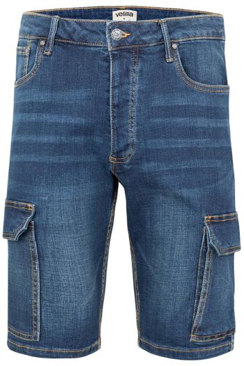 Bermuda Denim Stretch Multitaschen 103017s - Jean blue