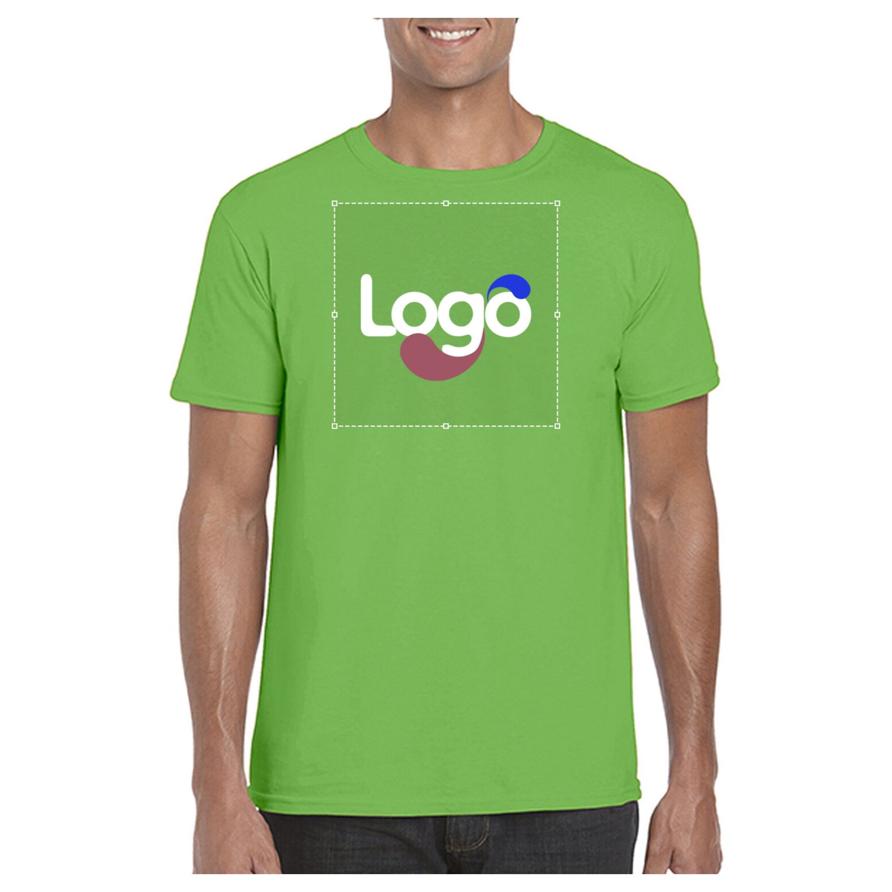 Adult softstyle® Prerinsed customized t-shirt 64000 - Electric green