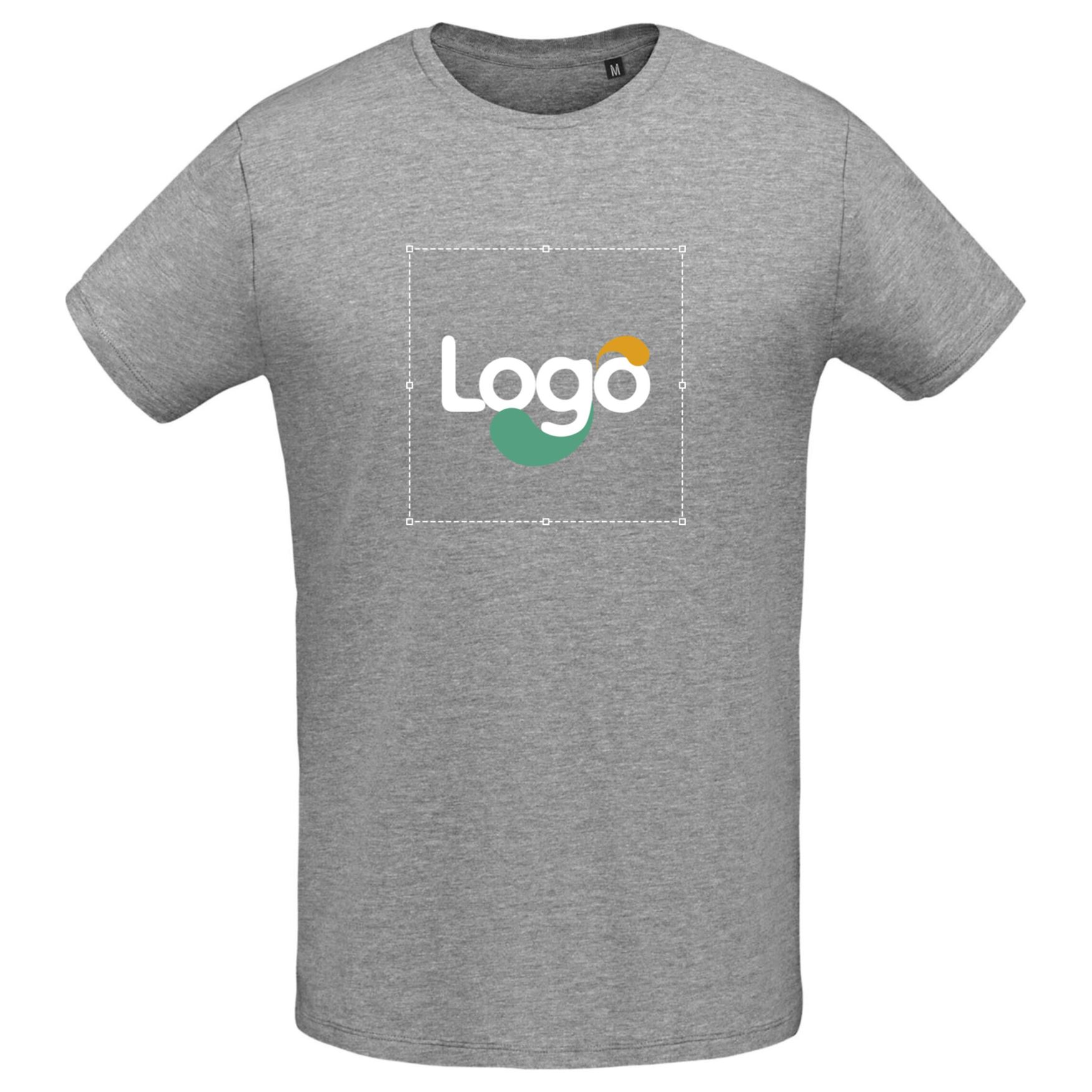 Camiseta Martin men de algodón ajustada 02855 personalizada - Gris chine