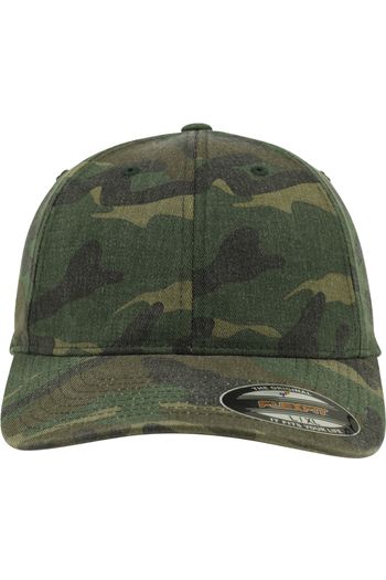 Gorra de camuflaje garment washed camo de algodón 6977ca - Green camo