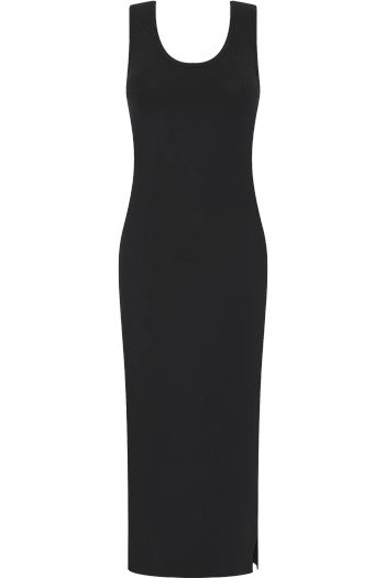 Women's racer back midi dress Abito midi sk114 - Black