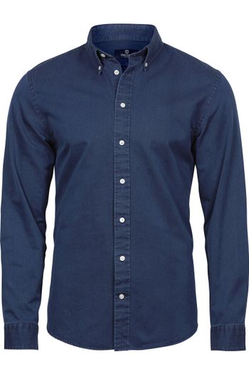 Camisa de tela casual ajustada 4002 - Indigo