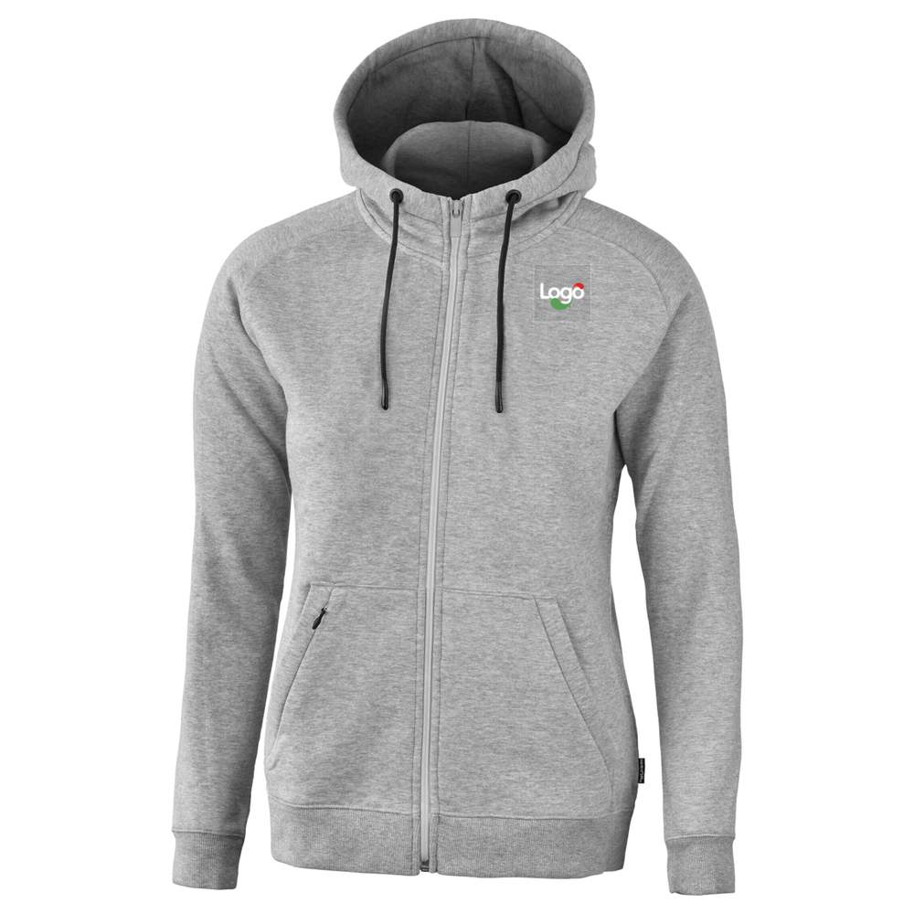 NIMBUS PLAY Lenox women Sweat zippé capuche personaliserbar med dit visuel leno-l - Grey melange