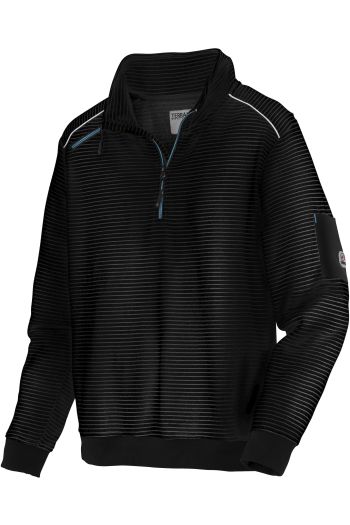 Chaqueta de punto para hombre Sweat cuello alto 80675 - Black / Anthracite