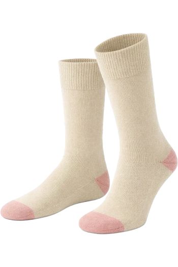 Morgan chaussettes chaussette 201 - Lin / Rose pastel