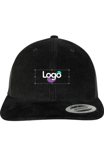 Corduroy retro trucker 6606ct - Black