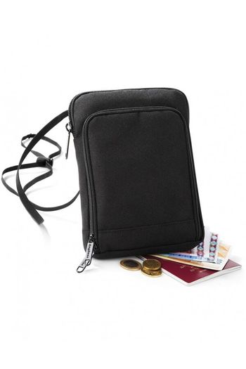 Reisportemonnee schoudertas polyester bg47 - Black
