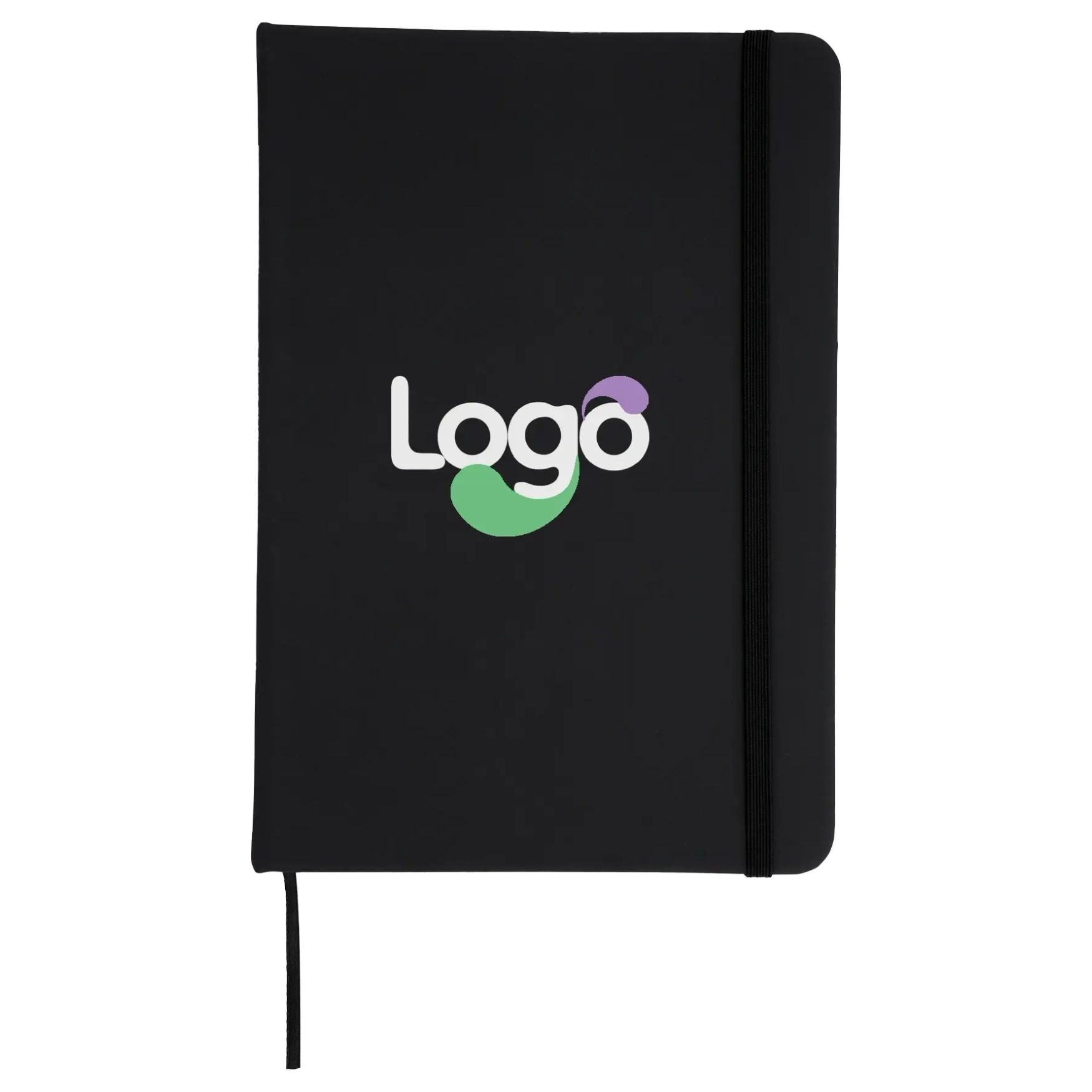 Coral Bloc notes A6 similicuir rigide nb8051 personnalisable - Noir