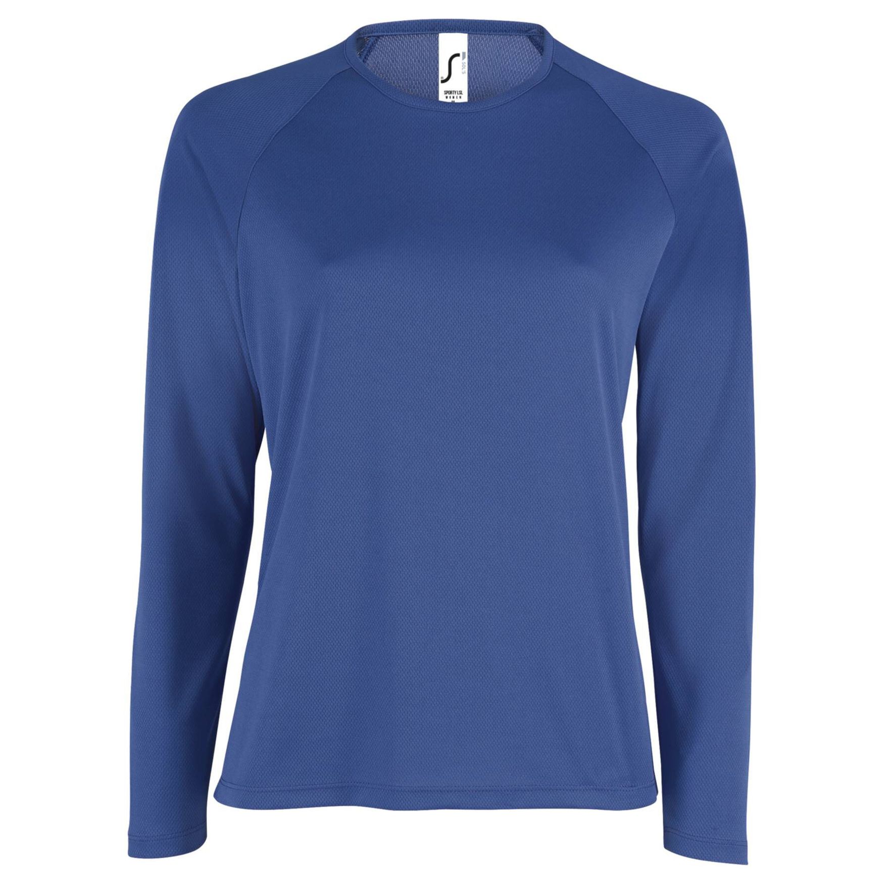 Sporty lsl vrouwen polo shirt polyester mesh 02072 - Royal