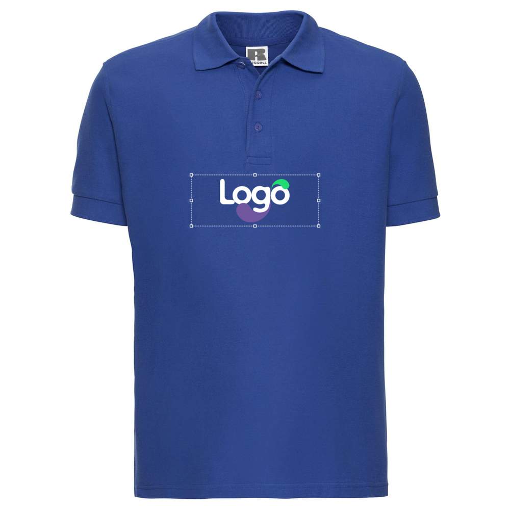 Polo in cotone pettinato definitivo r-577m-0 personalizzazione - Bright royal