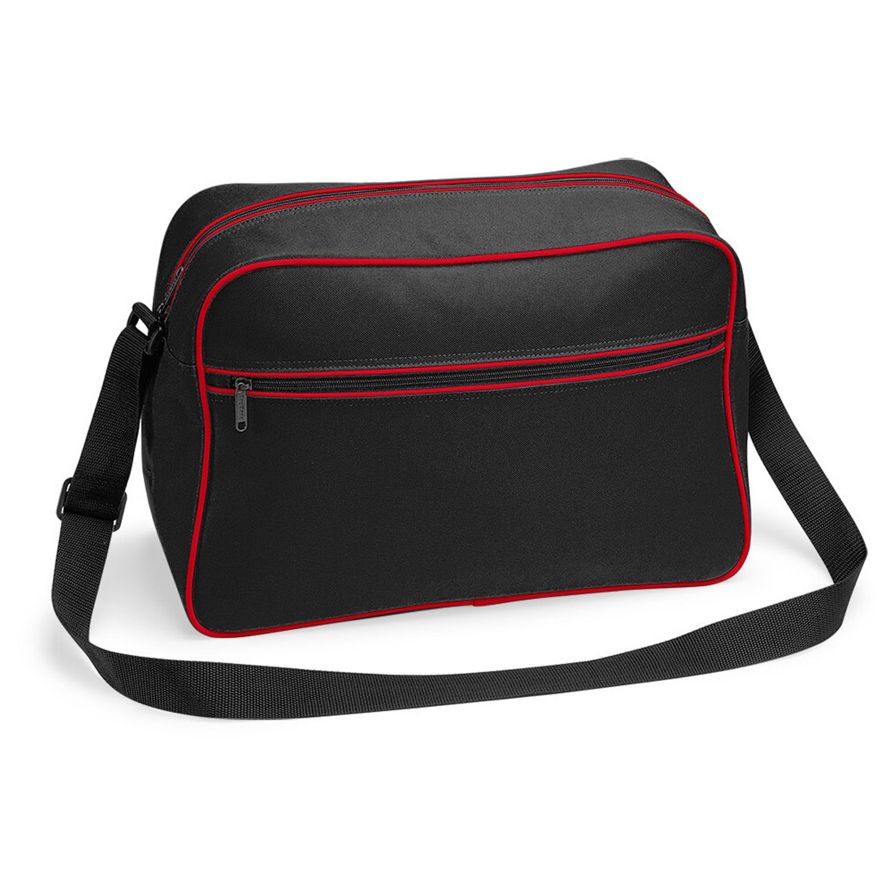 Retro axelväska väska bas bg14 - Black classic red