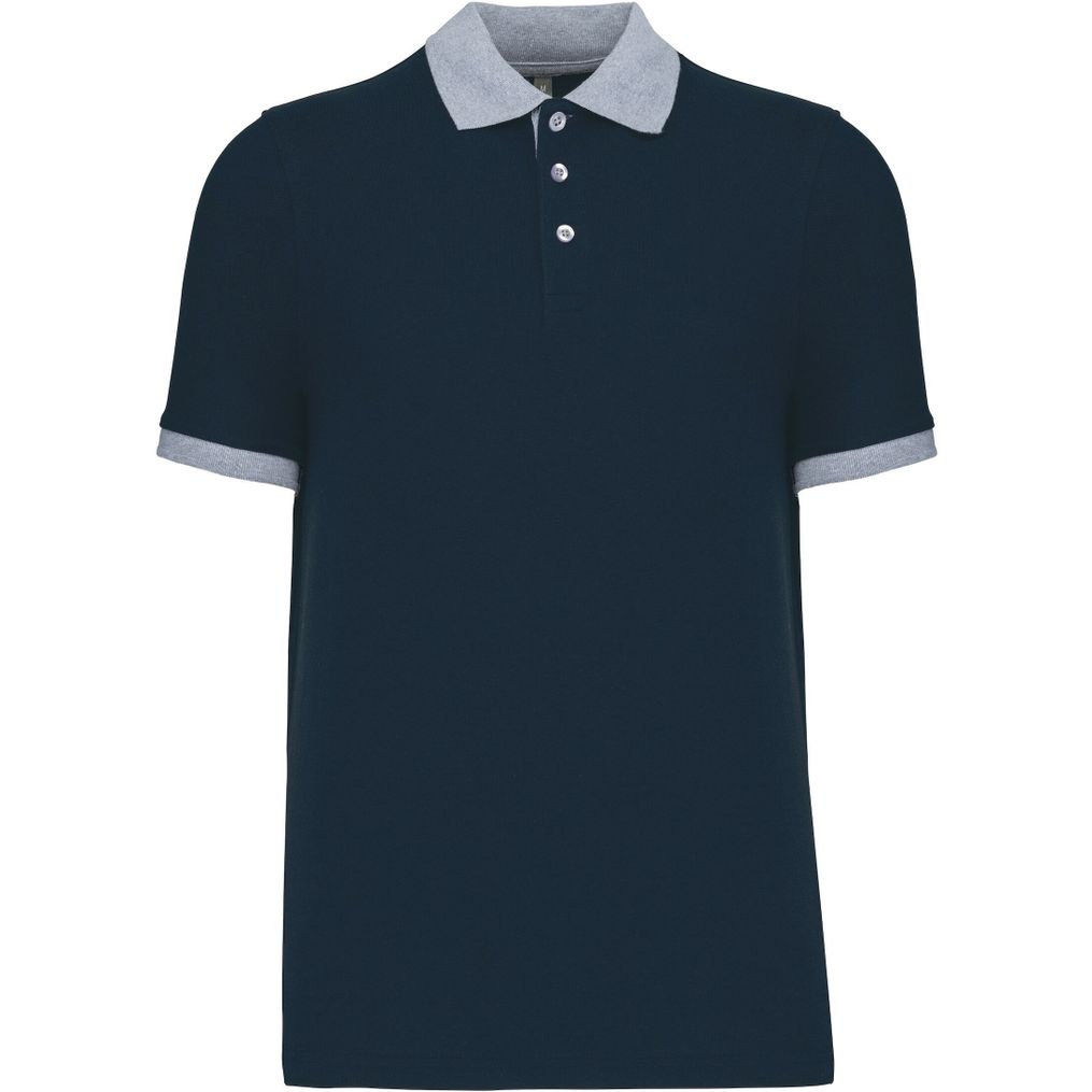Image produit Polo piqué bicolore uomo k258