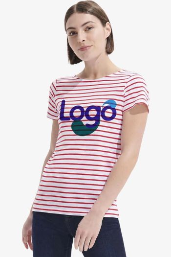 Image produit Miles women striped short-sleeved t-shirt 01399