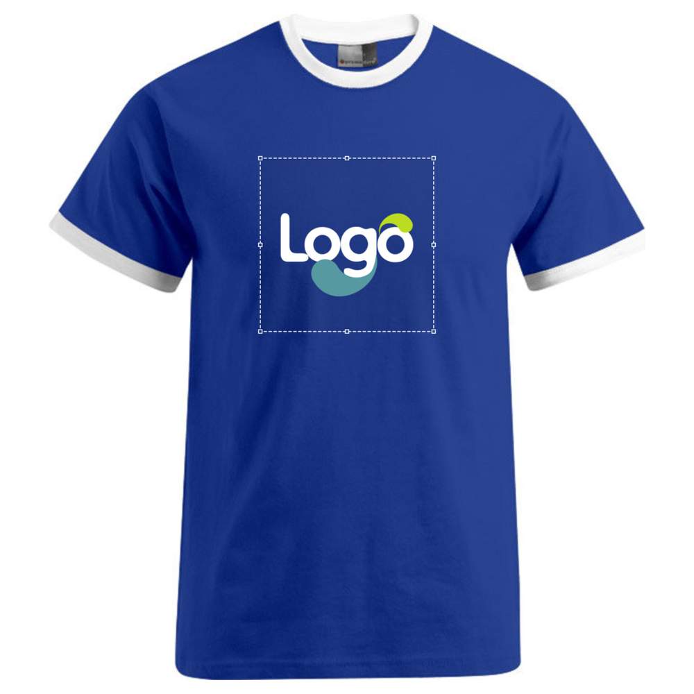 Men´s contrast-t 3070 personnalisation - Royal white