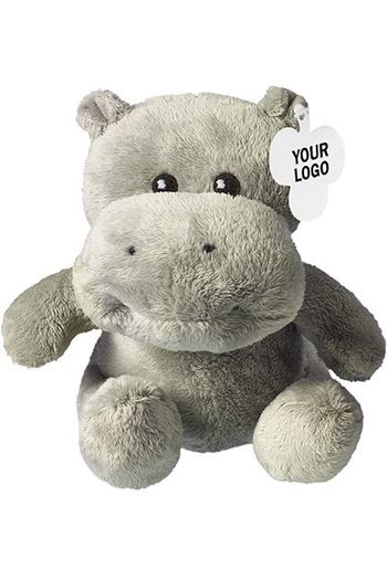 Plush hippo Peluche hippo i bomuld 8084 - Grey