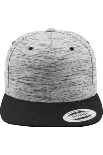 Stripes melange crown snapback 6089sc - Black / Grey