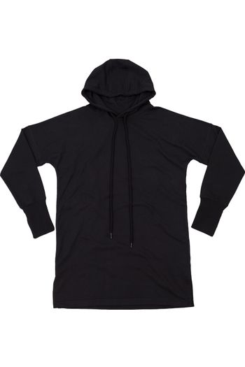 Vestito con cappuccio per donna Roba cotone poliestere m142 - Black